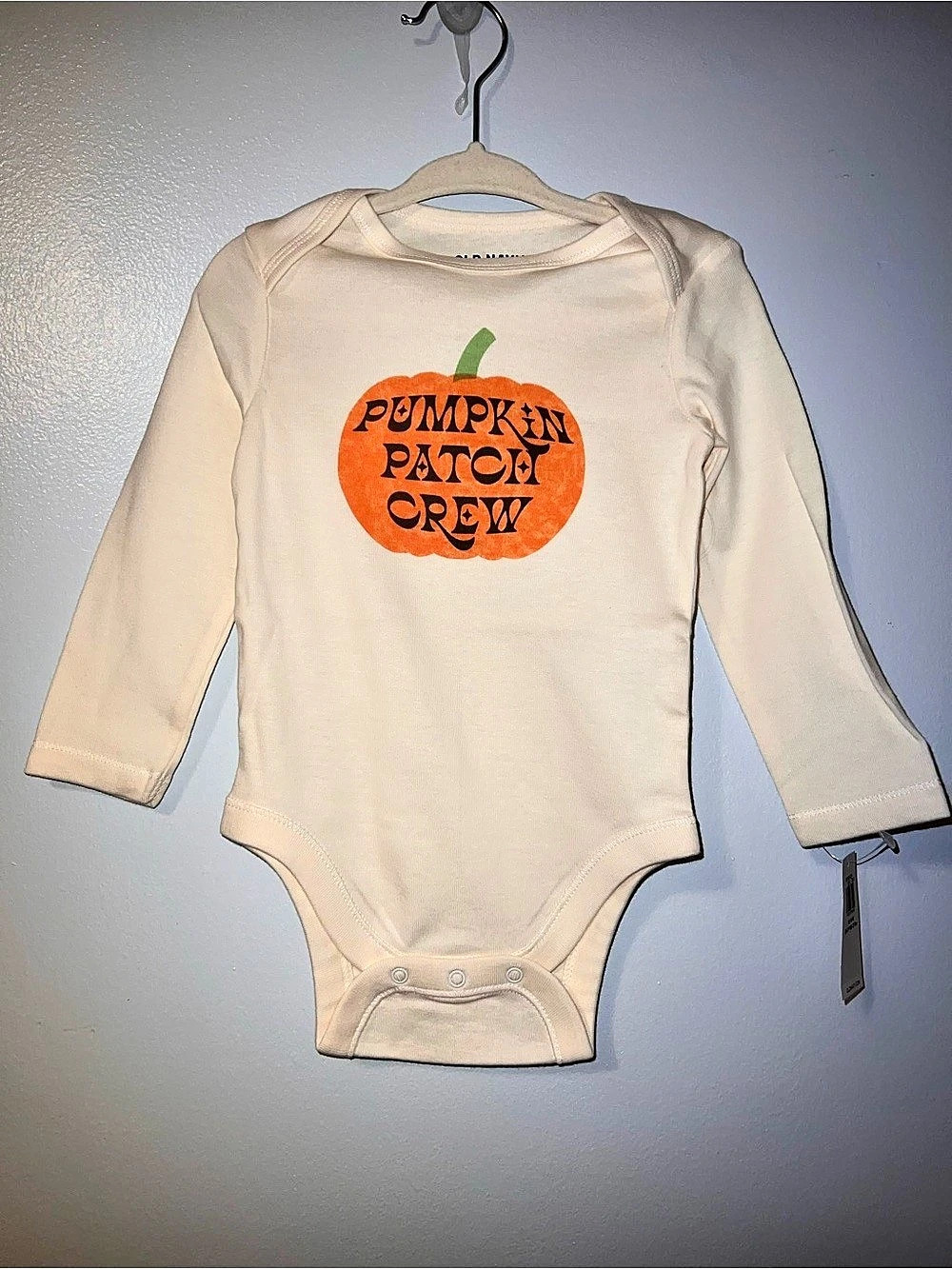 Long-Sleeve Graphic Bodysuit Onesie for Baby - Pumpkin Patch Crew - Size 12-18M